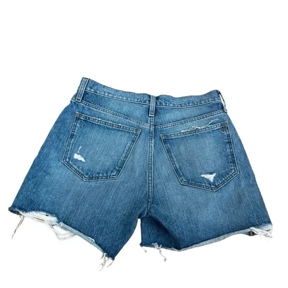 Madewell Relaxed Mid Length Distressed Denim Shorts - Picture 6 of 8